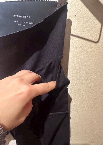 Kadın Siyah Midi Baskılı Tayt - Görsel 2