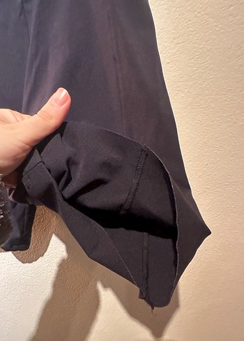 Kadın Siyah Midi Baskılı Tayt - Görsel 4