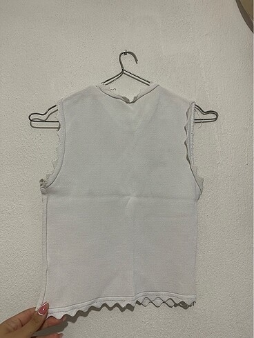 Zara S beden beyaz tok kumaş