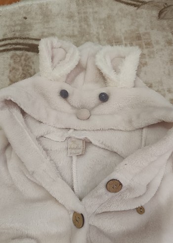 Peluş Beyaz  Bebek Tulum - Görsel 2