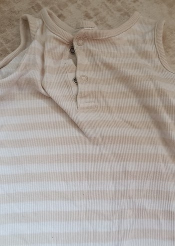 Bej Renkli Çizgili Yastık Kılıfı 6 aylık - Görsel 2