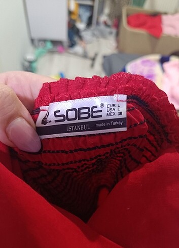 kırmızı elbise L ve xl