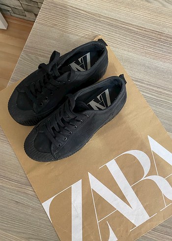 36 Beden Zara Siyah Platform Topuklu Kadın Spor Ayakkabı