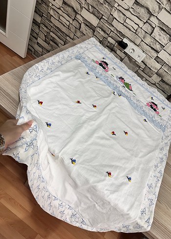 Nakışlı Pastel Renkli Çocuk Battaniyesi - Görsel 2