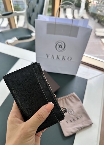  Beden siyah Renk Vakko Siyah Kadın Cüzdanı