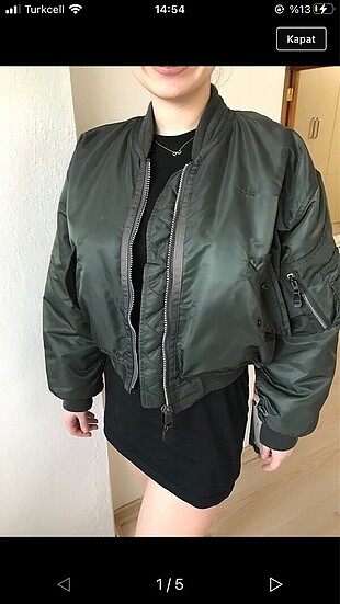 Bomber haki ceket