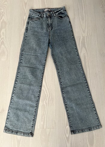 Gri Mavi Kadın Denim Jean