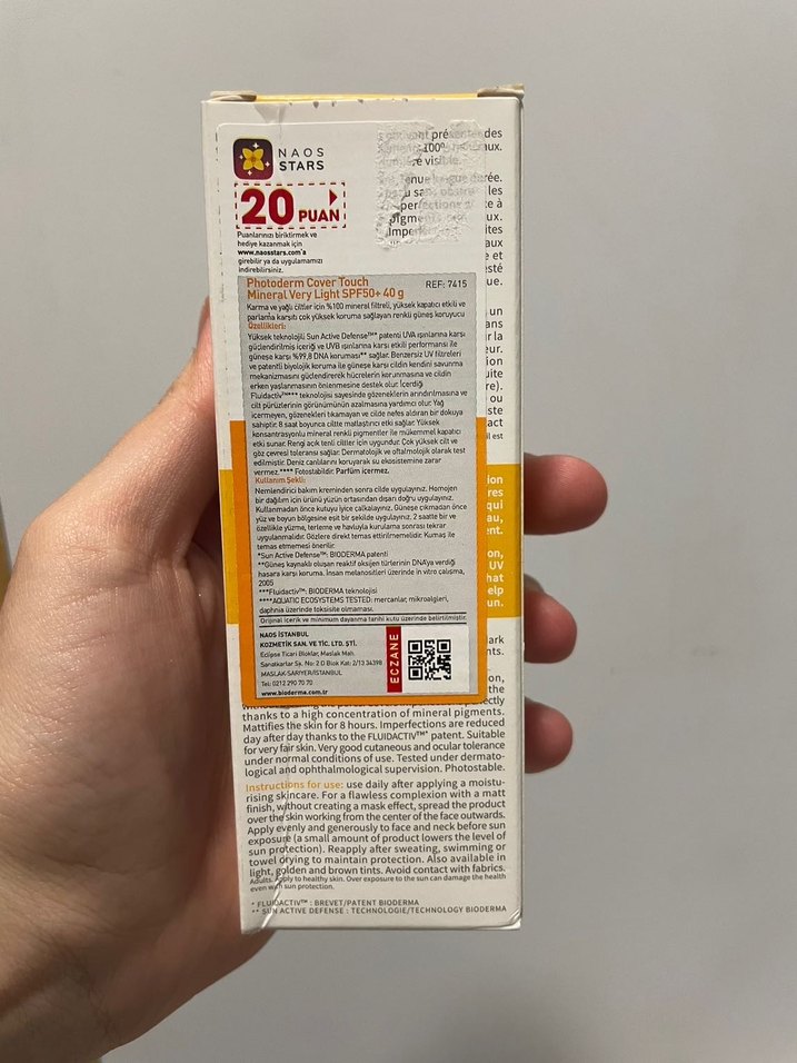 Bioderma Photoderm Cover Touch Mineral SPF 50 - Görsel 2