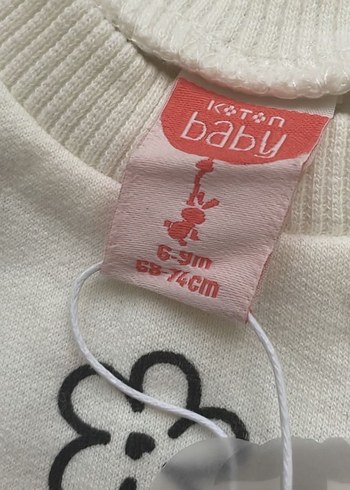 Çiçek Desenli Beyaz Kız Sweatshirt - Görsel 5