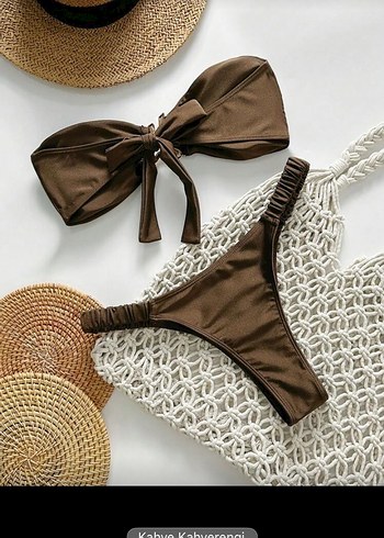 Sheinside Kahverengi shein bikini takımı