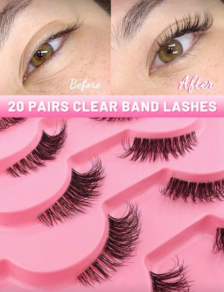 Yarım takma kirpik 20 çift - Görsel 3