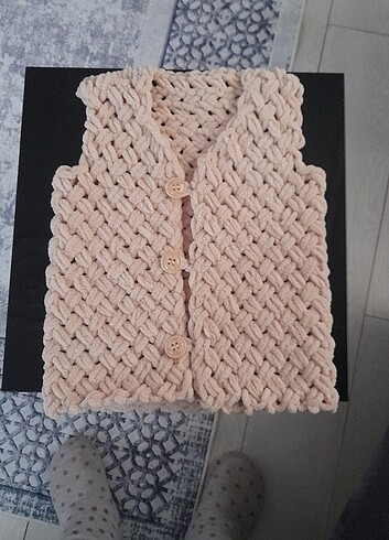 Kadife örme yelek