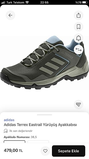 Adidas Terrex 39 numara