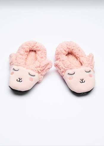 Kız Çocuk Pembe Nakışlı Sıcak Terlik - Görsel 4