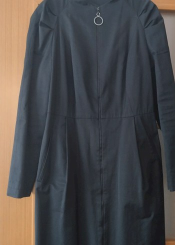 siyah kadın trençkot - Görsel 3