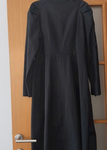 siyah kadın trençkot - Görsel 2