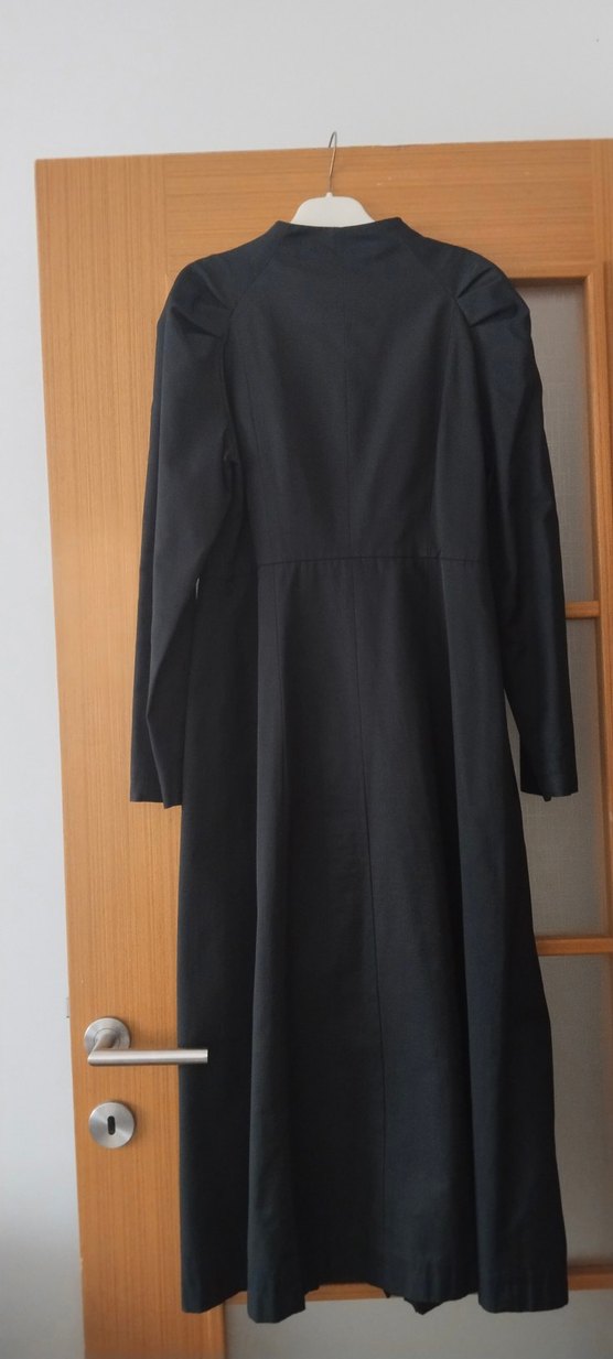 siyah kadın trençkot - Görsel 2