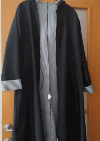 Siyah Uzun kadın trençkot - Görsel 3