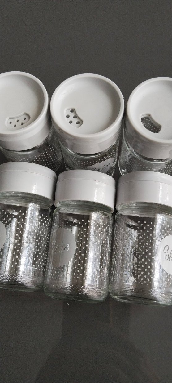 Beyaz Kapaklı Cam Baharat Kavanozları - Görsel 3