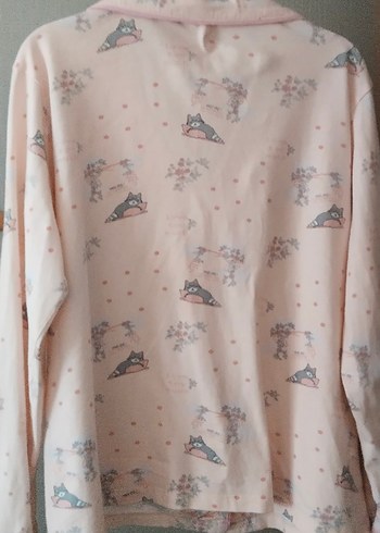 Kızlar için Pembe Pamuklu Düğmeli Gömlek - Görsel 4