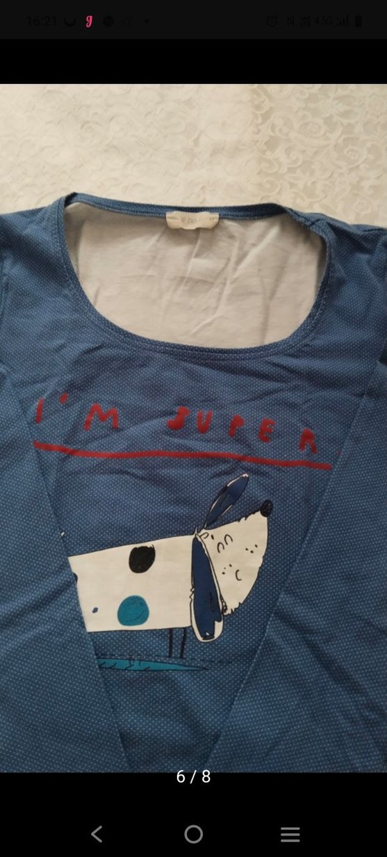 Uzun Kollu Mavi Mini Elbise - Görsel 3