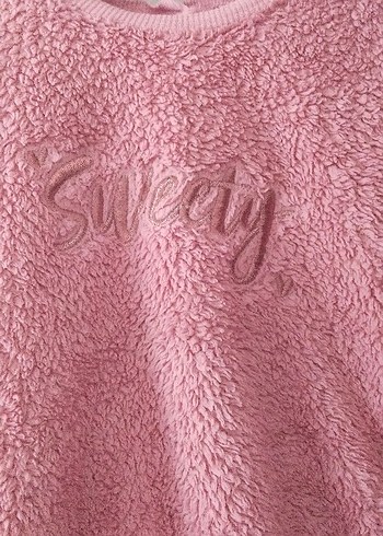 Kız Çocuk Pembe Nakışlı Sweatshirt - Görsel 7