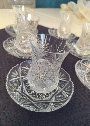 vintage bardak kristal 