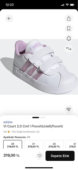 Adidas etiketli ayakkabı