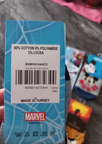 Çocuk Çok Renkli Desenli 7 Çift Çorap - Görsel 3