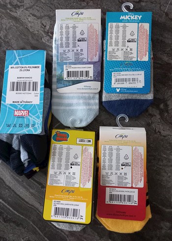 Çocuk Çok Renkli Desenli 7 Çift Çorap - Görsel 4