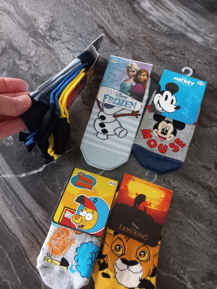 Çocuk Çok Renkli Desenli 7 Çift Çorap - Görsel 2