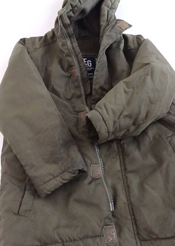 Erkek Çocuk Fermuarlı Yeşil Mont - Görsel 3