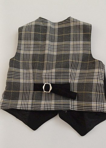 Düğmeli Siyah Erkek Süet Yelek - Görsel 2