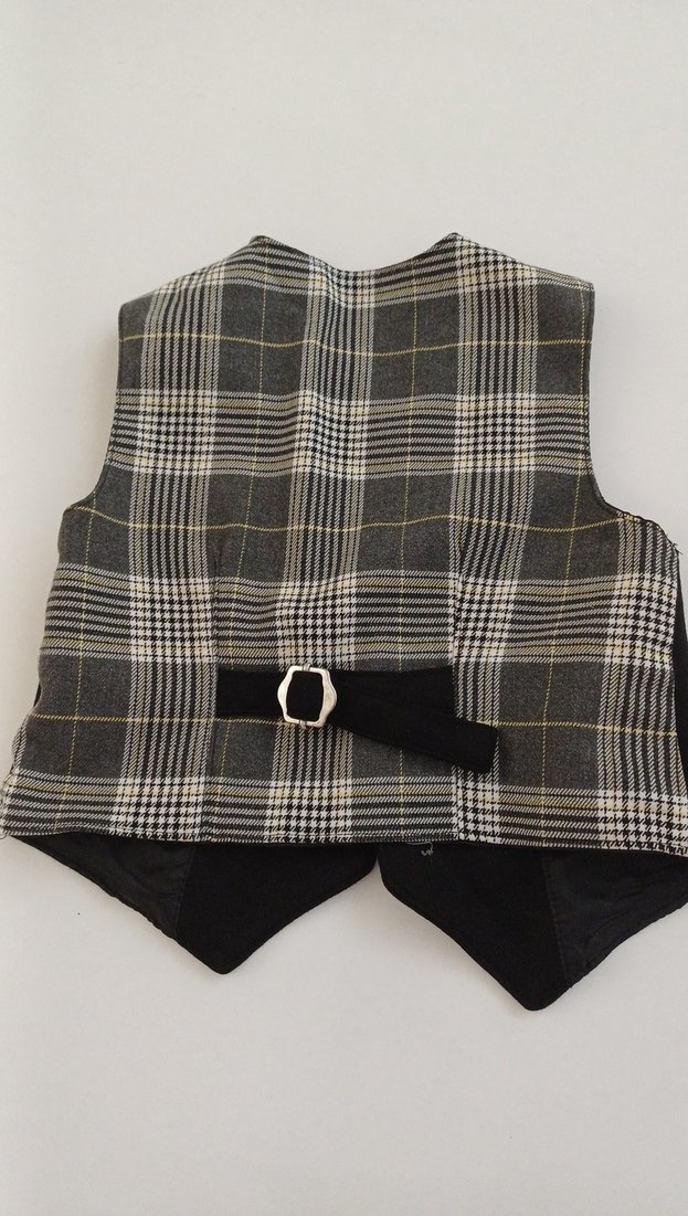 Düğmeli Siyah Erkek Süet Yelek - Görsel 2