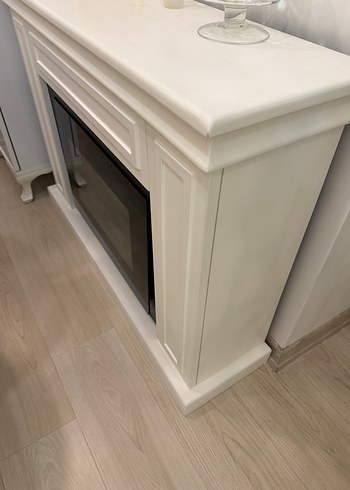 Beyaz Dekoratif Şömine Ünitesi - Görsel 2