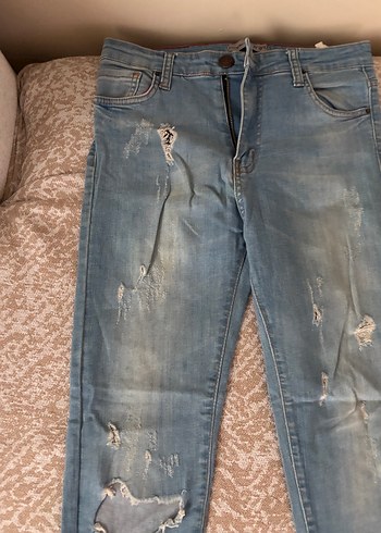 Kadın Açık Mavi Denim Pantolon - Görsel 2