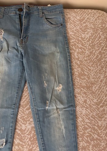 Kadın Açık Mavi Denim Pantolon - Görsel 3