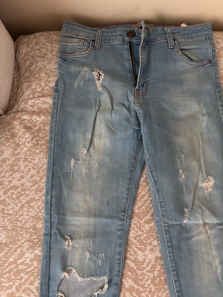 Kadın Açık Mavi Denim Pantolon - Görsel 2