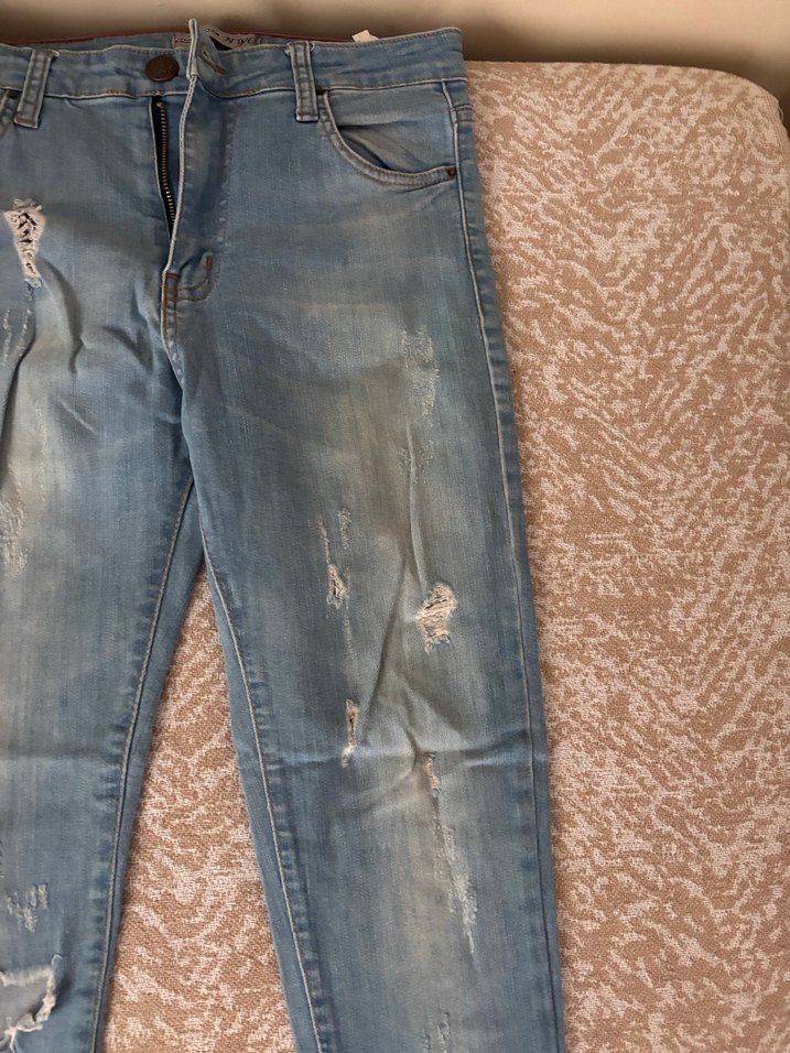 Kadın Açık Mavi Denim Pantolon - Görsel 3