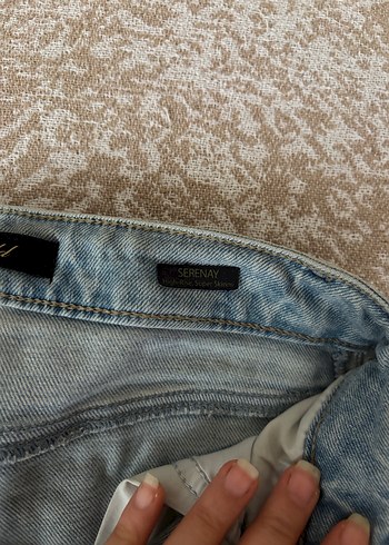 Mavi serenay jean yüksek bel - Görsel 4