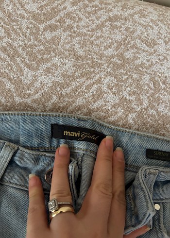 Mavi serenay jean yüksek bel - Görsel 3