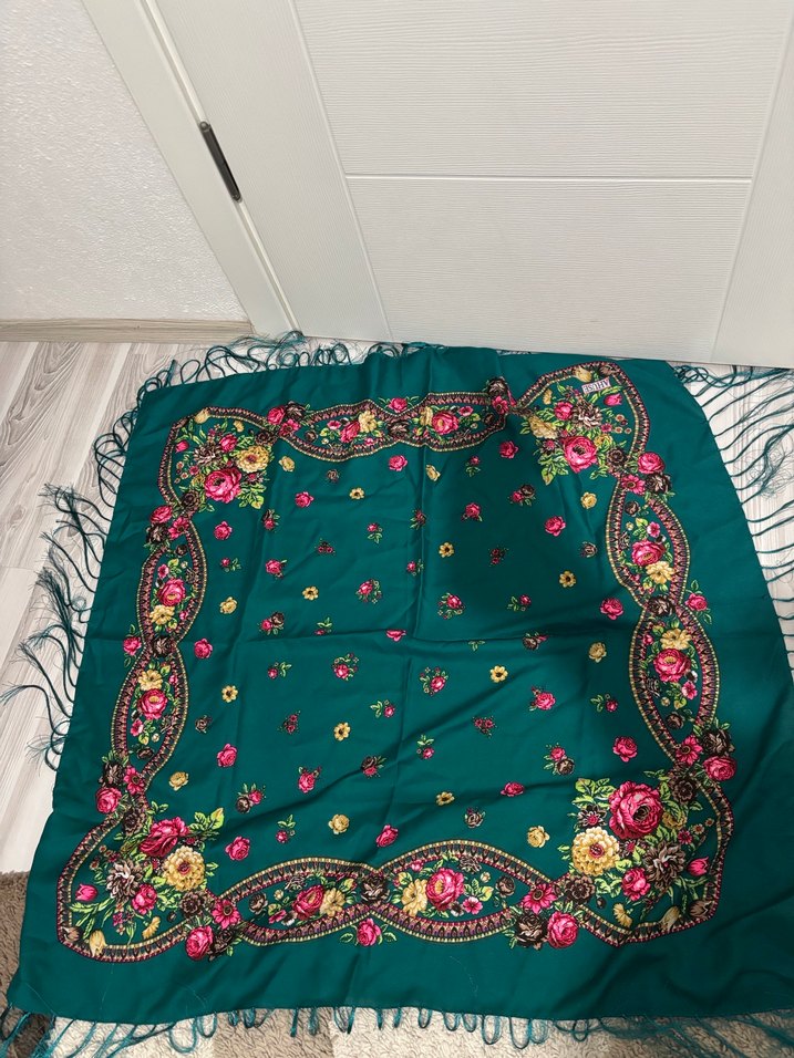 Renkli Turkuaz Bohem Kadın Şal - Görsel 4