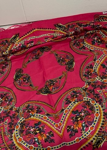 Püsküllü Pembe Bohem Kadın Fular - Görsel 4