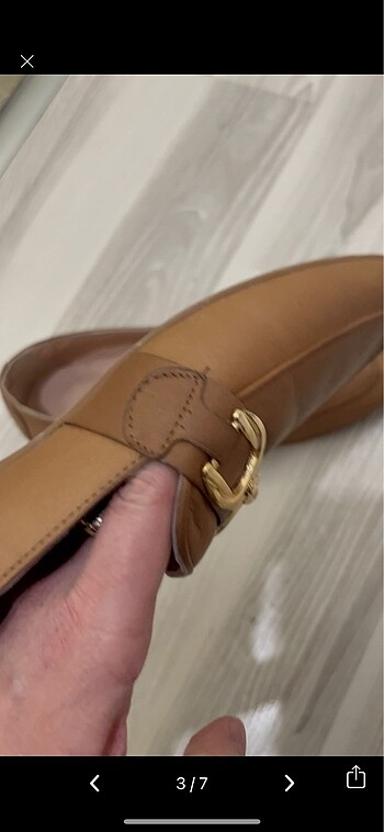 36 Beden Sadece 1 defa 1 saat giyildi ninewest deri taba babet #deribabet
