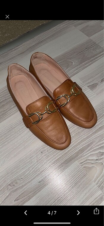 36 Beden kahverengi Renk Sadece 1 defa 1 saat giyildi ninewest deri taba babet #deribabet