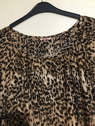 m Beden kahverengi Renk Sorunsuz #leoparbluz #leopar #bluz
