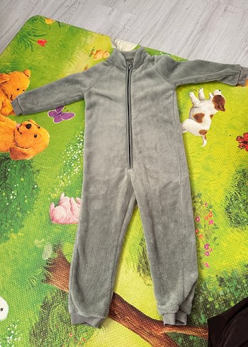 Gri Fermuarlı Bebek Erkek Tulum - Görsel 4