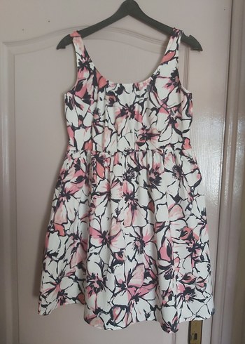 Pembe Desenli Midi Bohem Elbise - Görsel 3