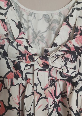 Pembe Desenli Midi Bohem Elbise - Görsel 4