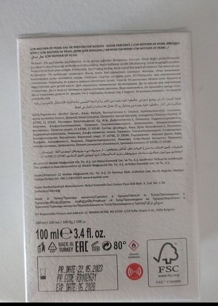 Lcw Mother Of Pearl 100 ml Sıfır Parfüm - Görsel 3